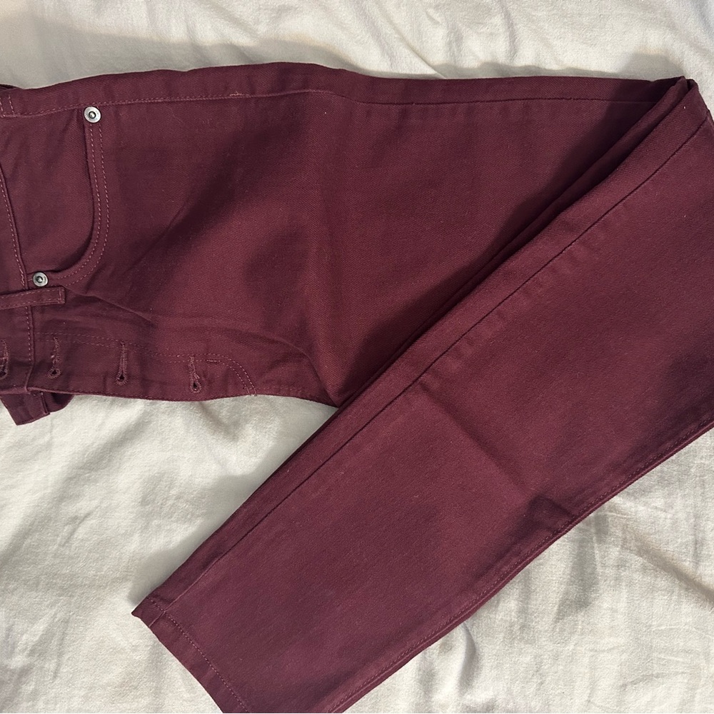 Loft Burgundy Jeans -Size 0
